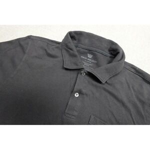 Mack Weldon Polo Mens XL Black Stretch Knit Pocket Lightweight Breathable Soft